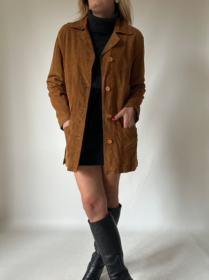 Suede leather jacket