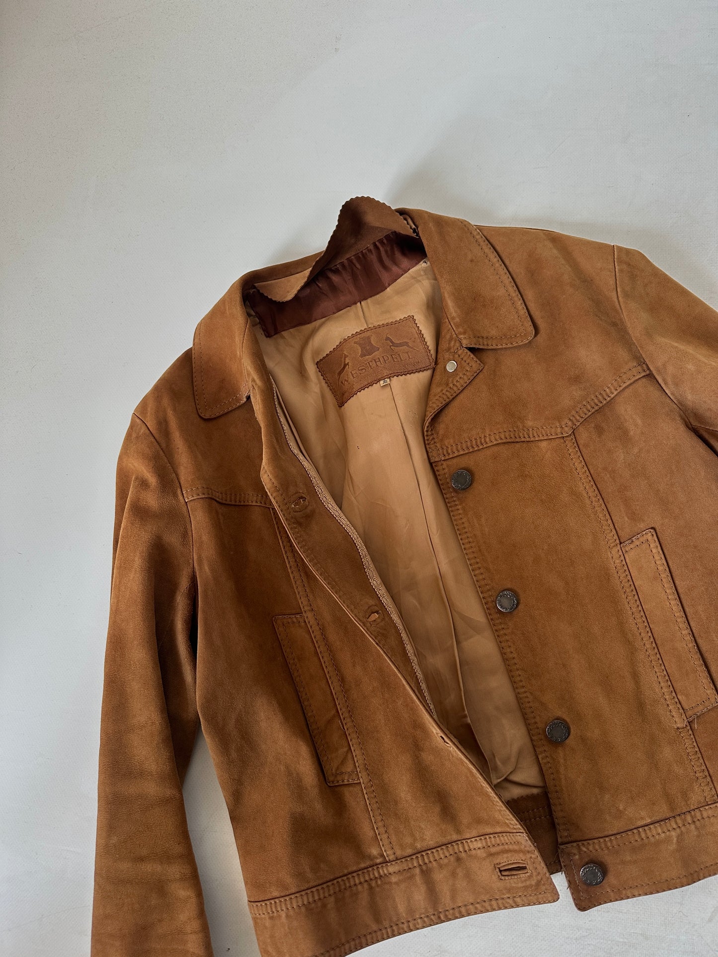 Petite suede casual jacket