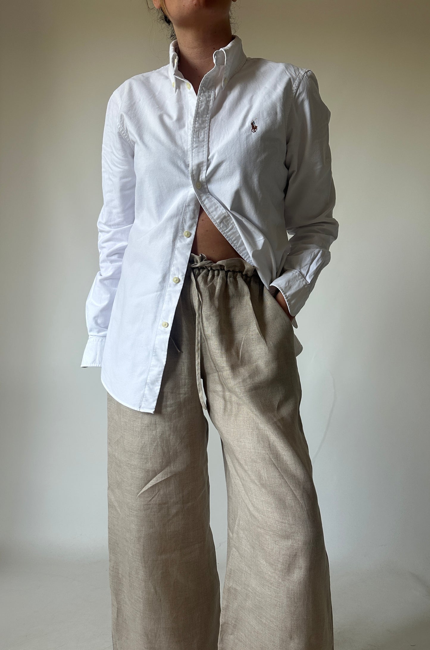 RALPH LAUREN white petite shirt