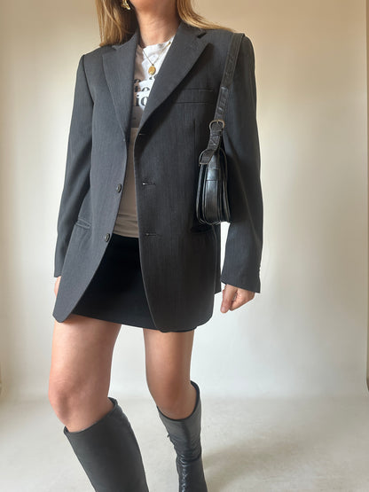 Made in Italy virgin wool grey blazer