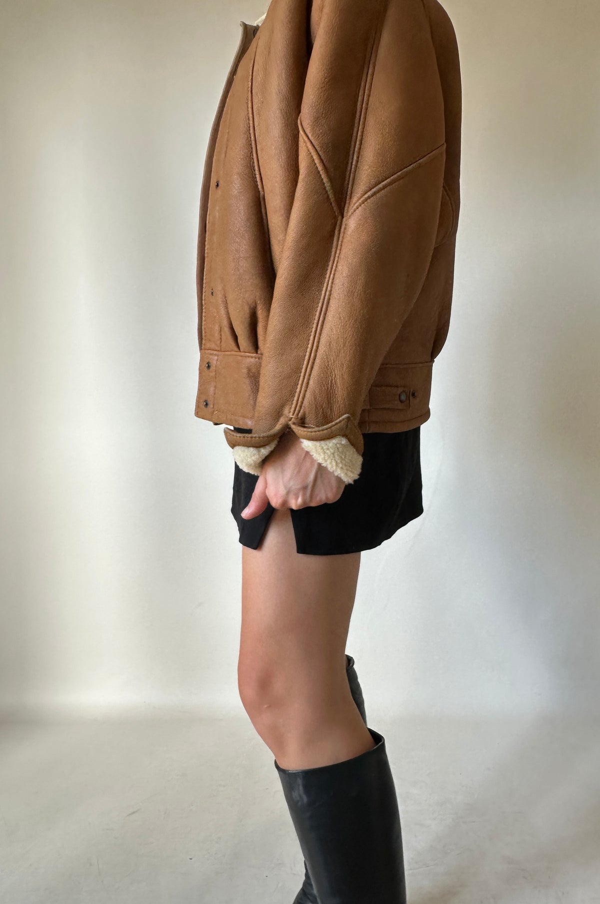 Petite bomber Shearling