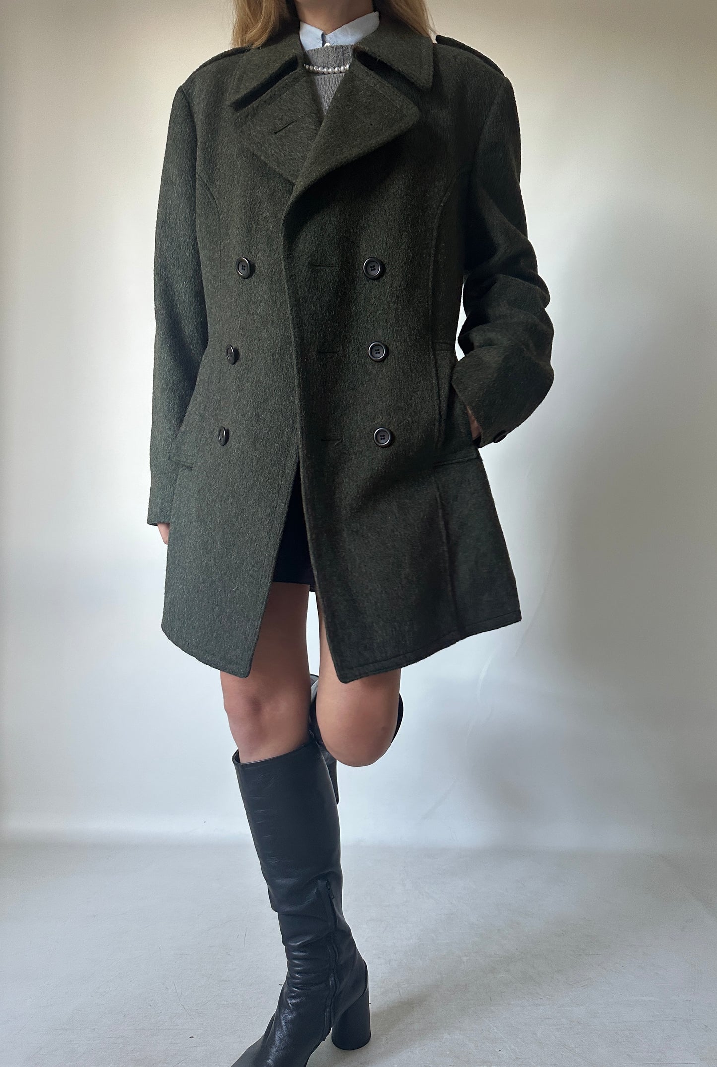 Dreamy double-breast Loden coat