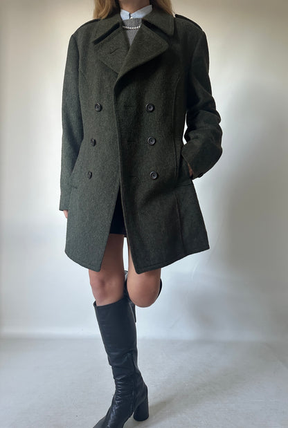 Dreamy double-breast Loden coat