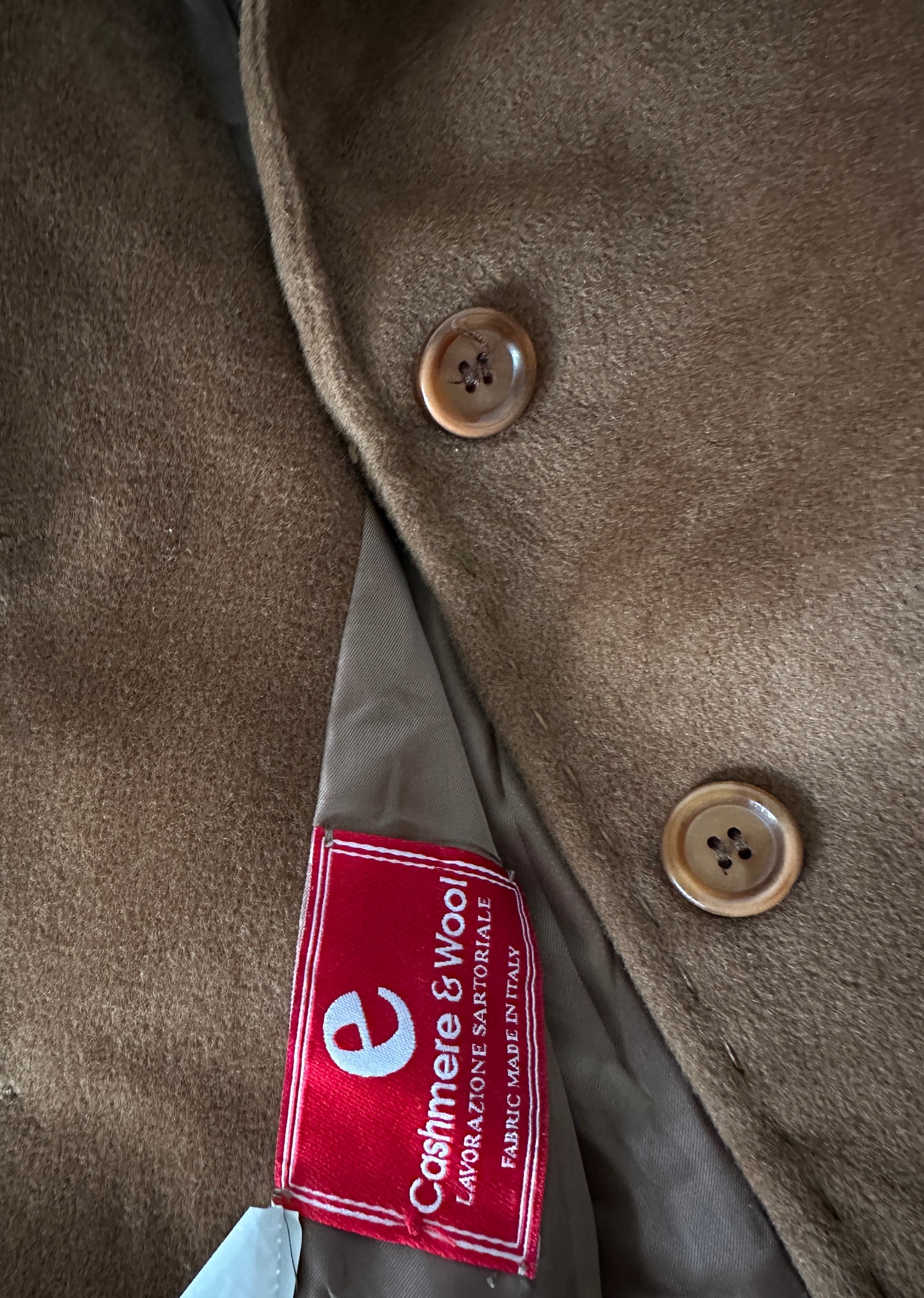 Extra long wool and cachemire camel coat