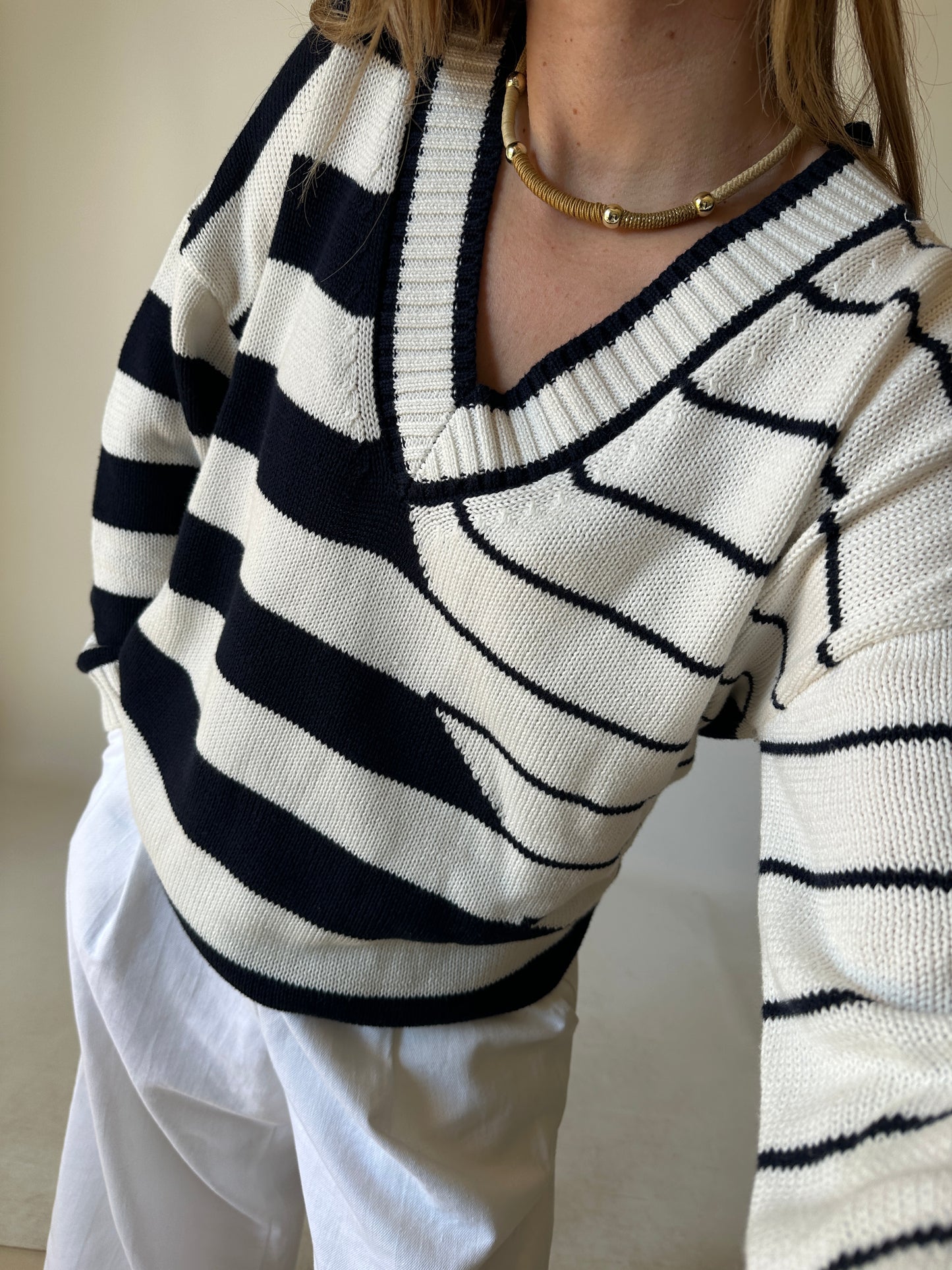 Mariniere chic cotton sweater