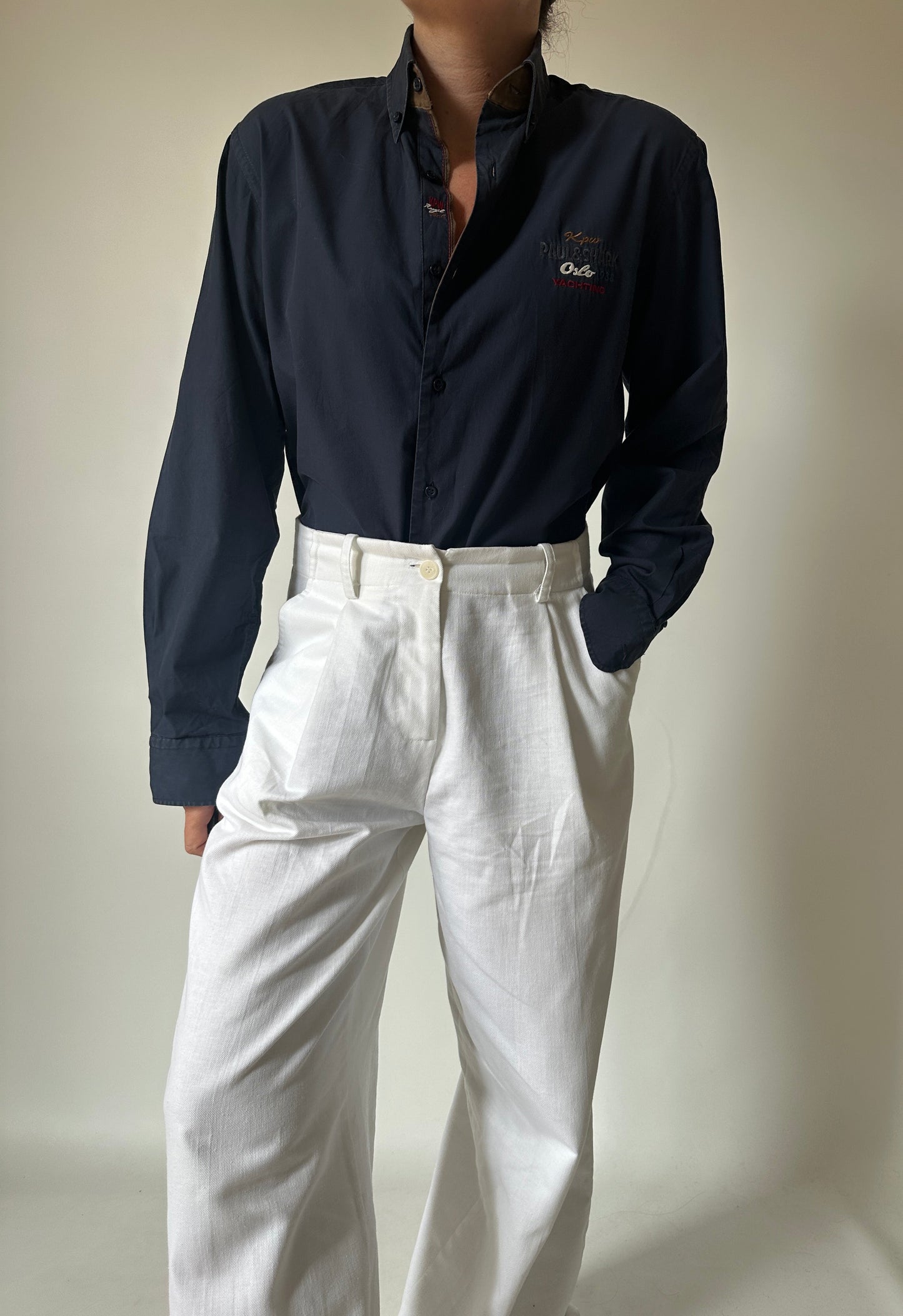 Paul & Shark navy slim shirt