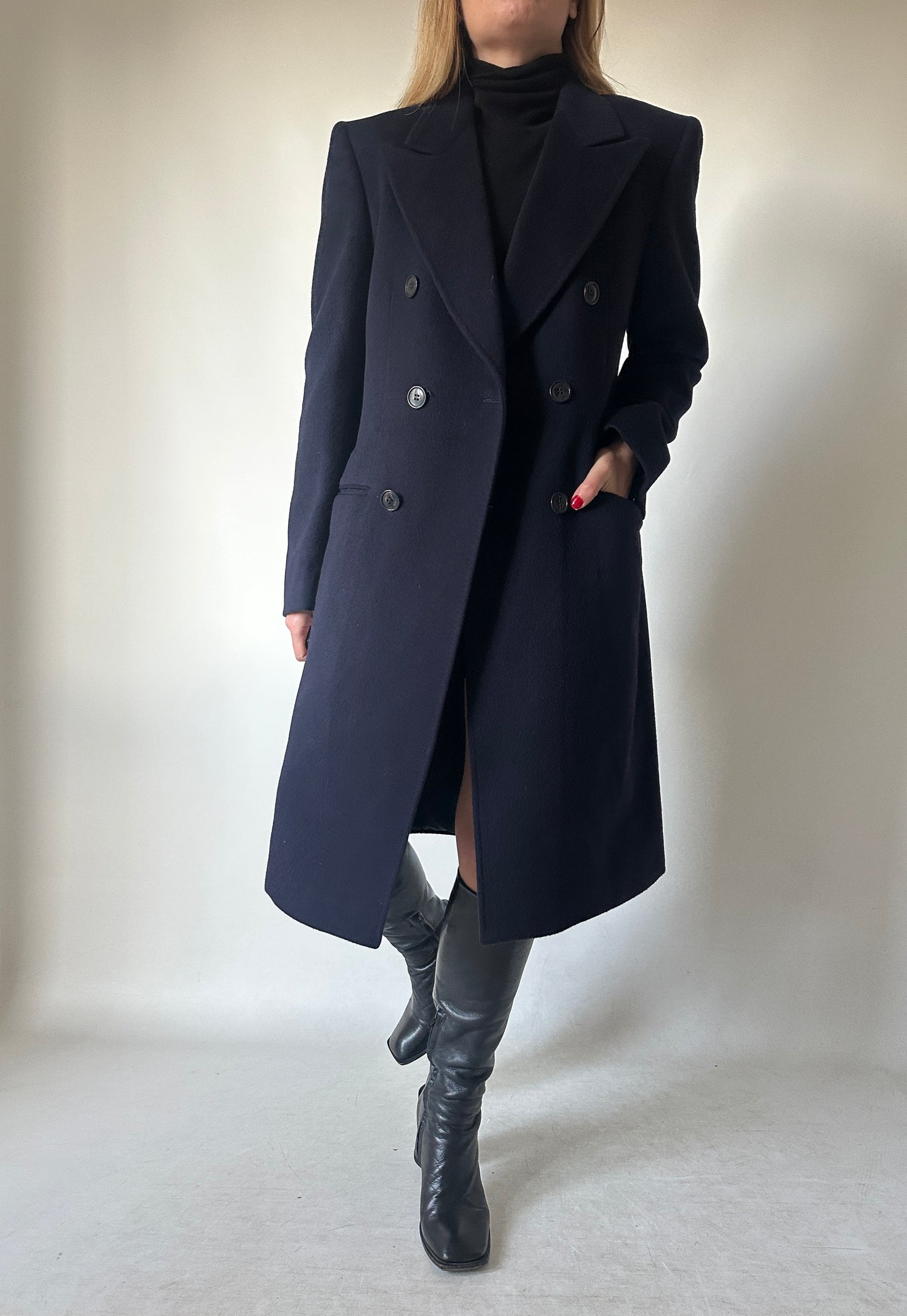 Luxury cachemire navy coat