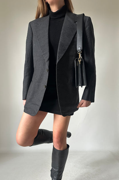 Minimal tailored wool blazer