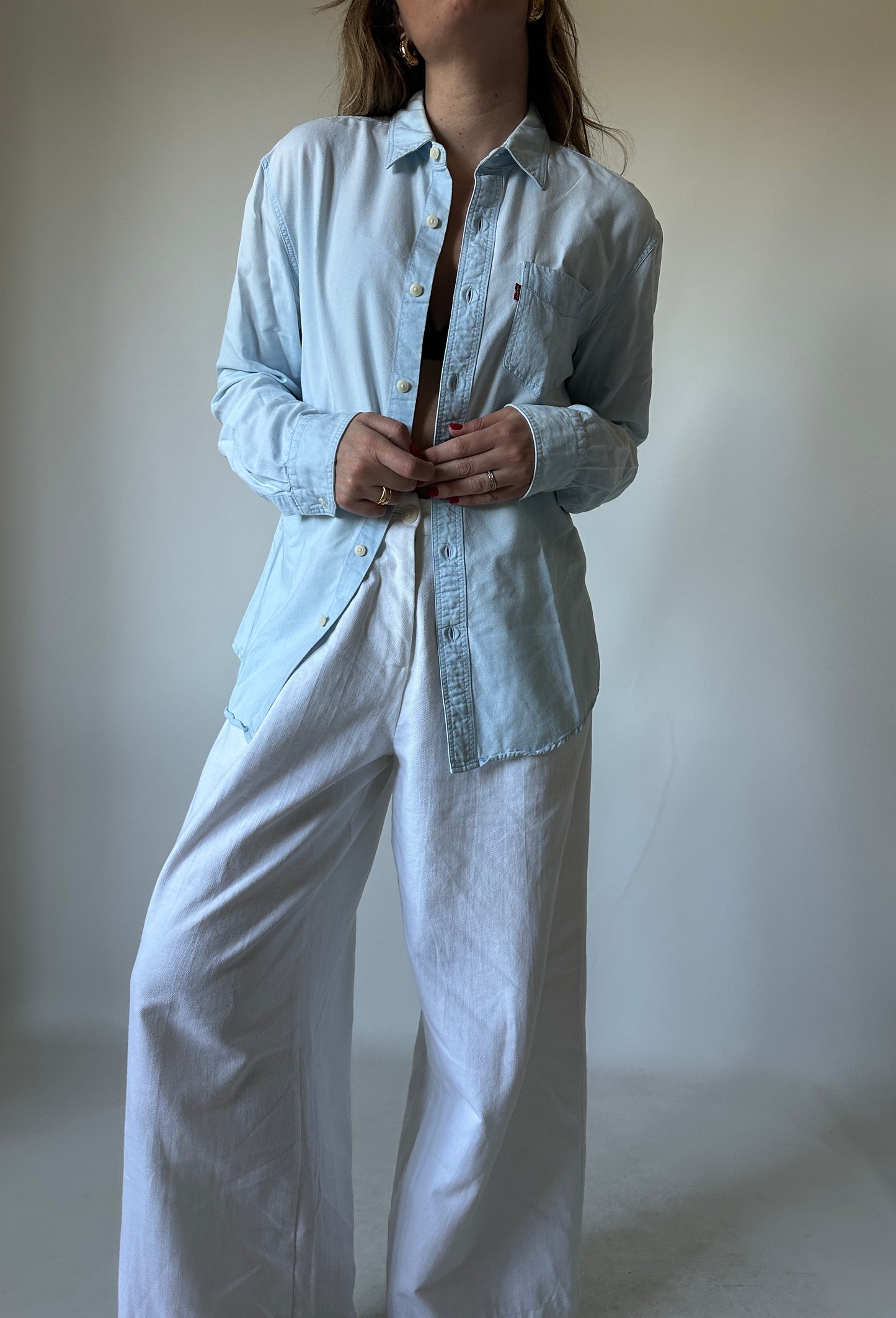 LEVI'S light denim petite shirt