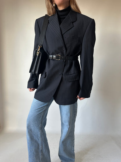 Blazer in fresco lana gessato