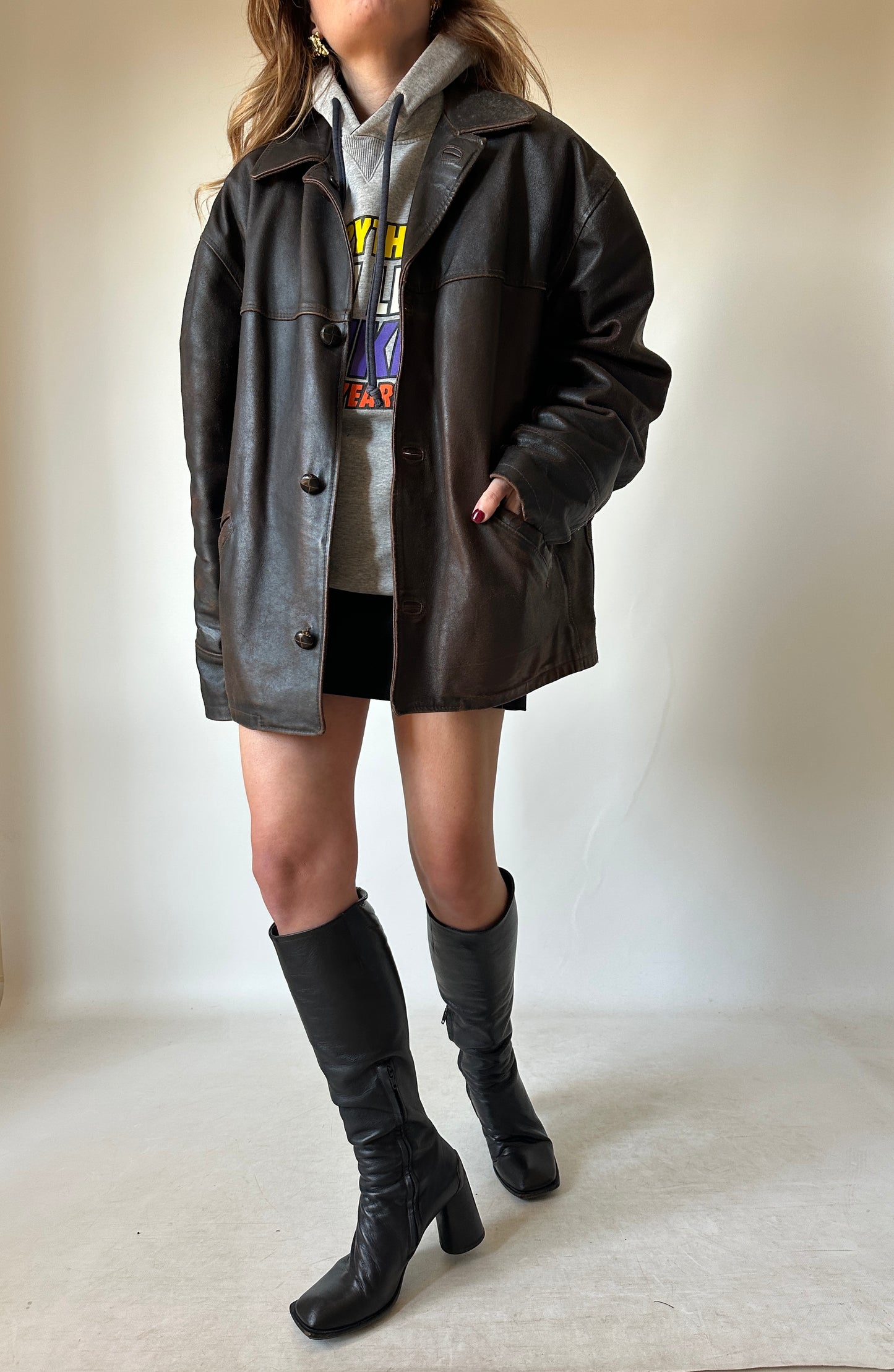ALAN GORDON rare aviator distressed jacket
