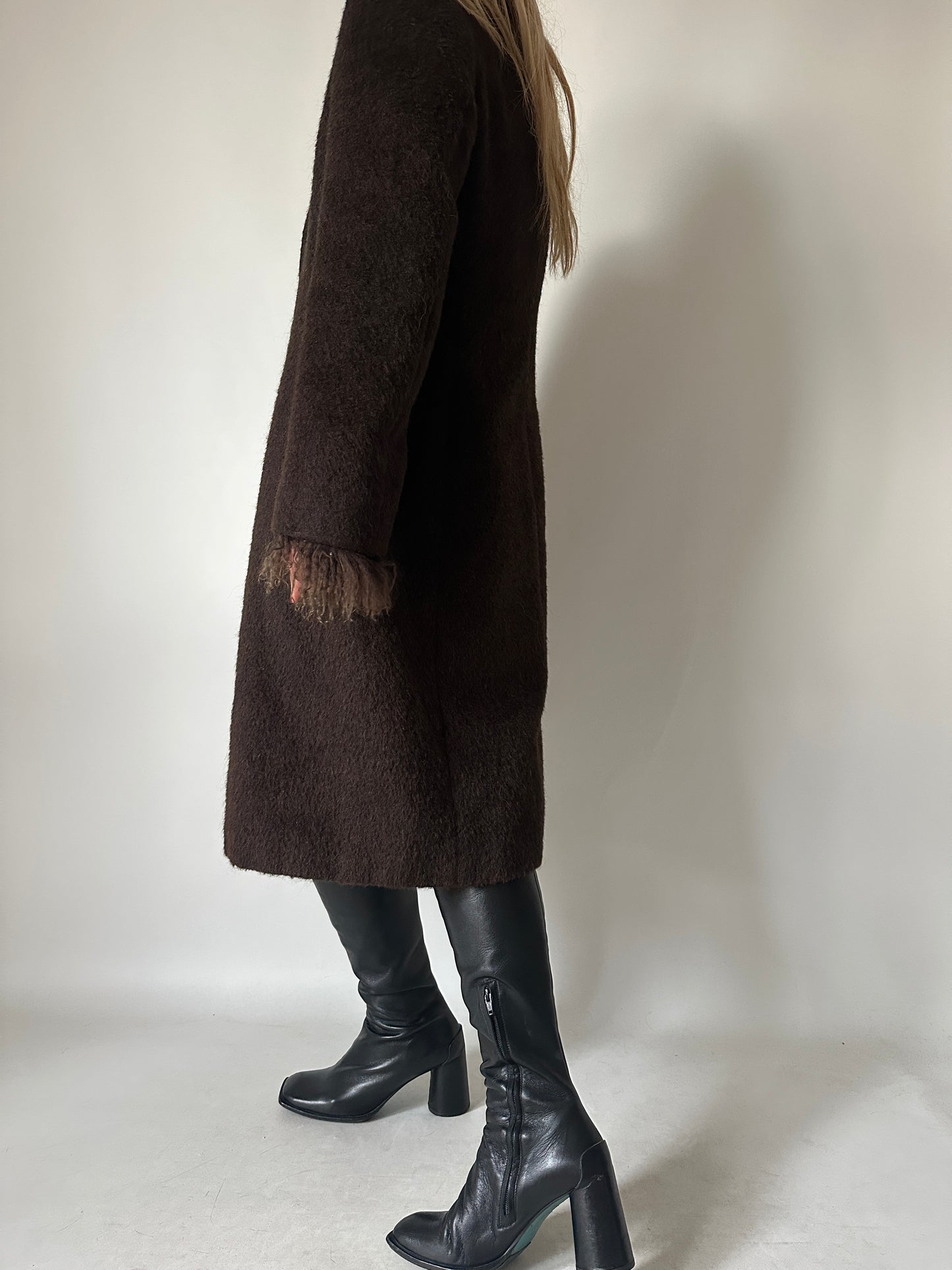 Cappotto Marella petite in lana e mongolia