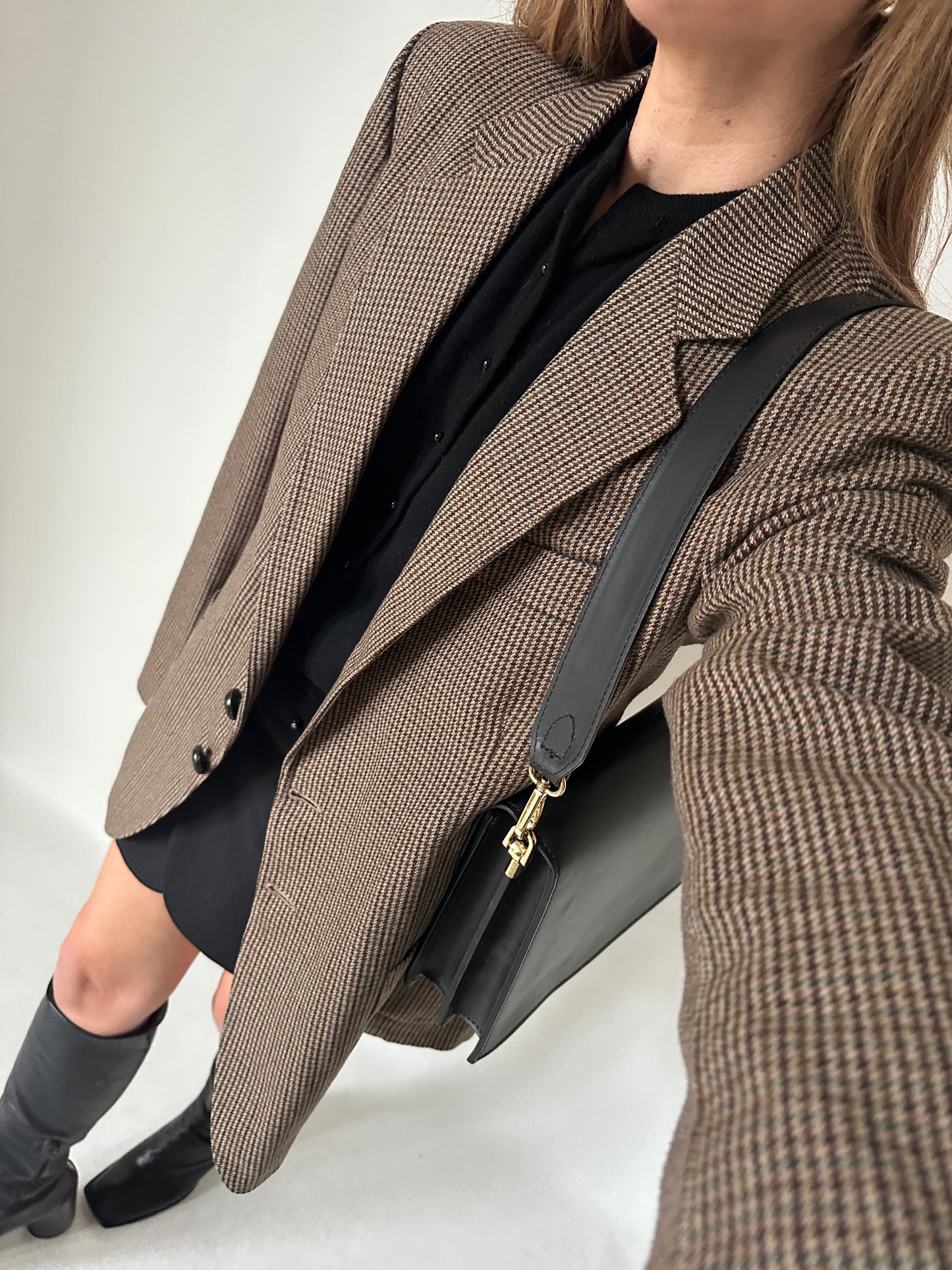 Pied de poule oversize blazer