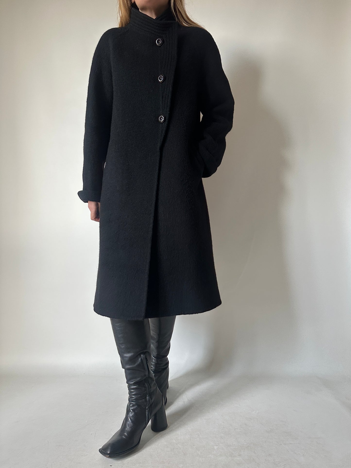 Haute couture black coat