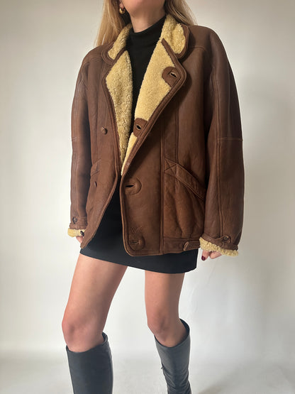 Chocolate aviator Shearling