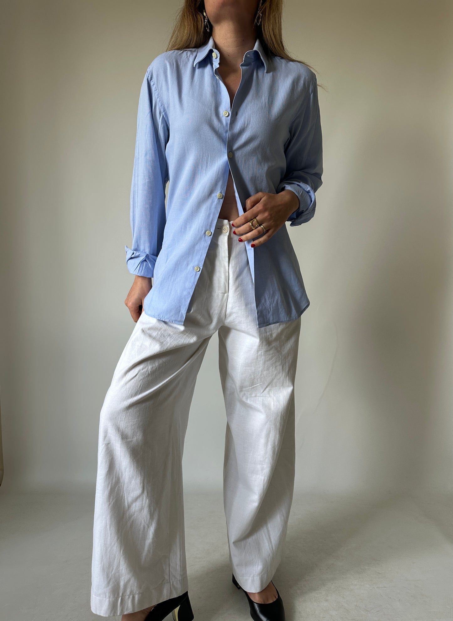 CALVIN KLEIN minimal blue shirt