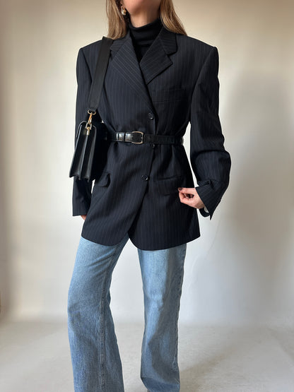 Blazer in fresco lana gessato
