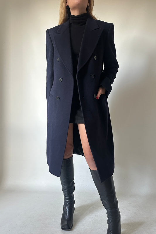 Luxury cachemire navy coat