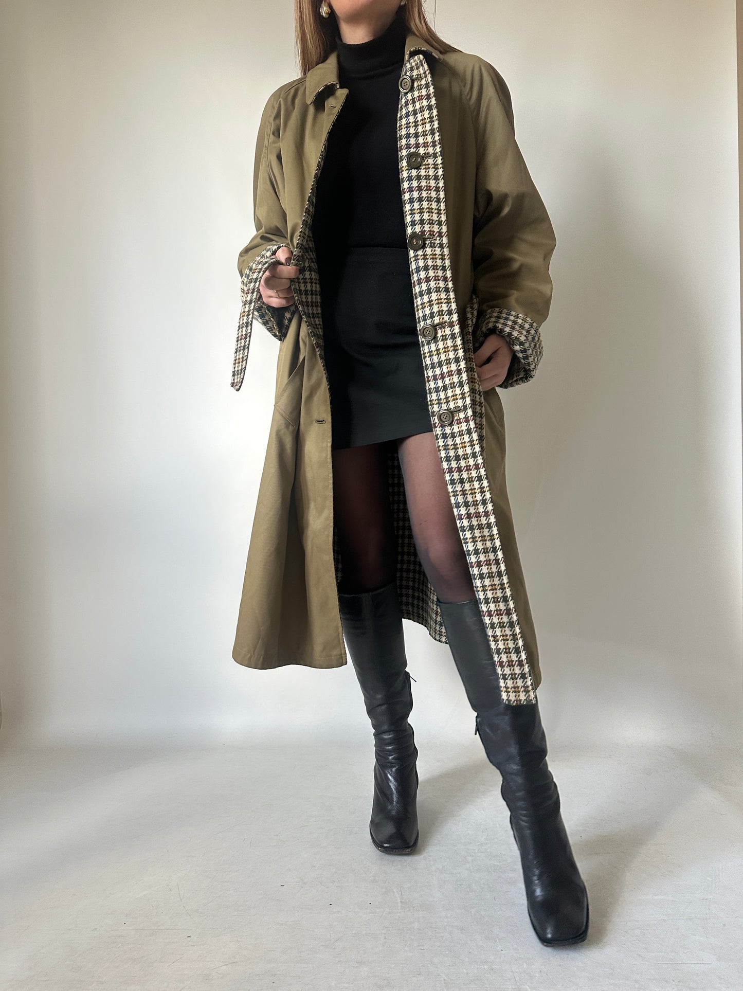Trench cappottino double-face