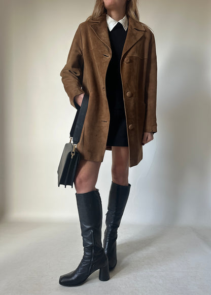 High quality real suede brown jacket