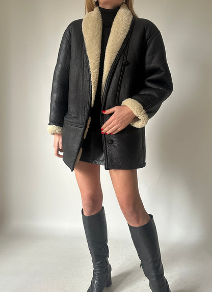 Dreamy black petite Shearling
