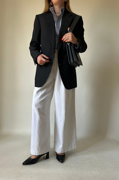 Minimal slim wool blazer