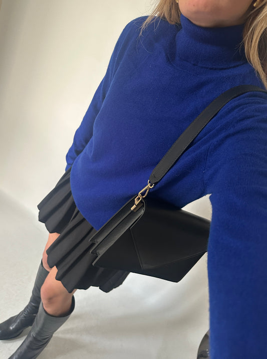 100% cachemire blue pullover