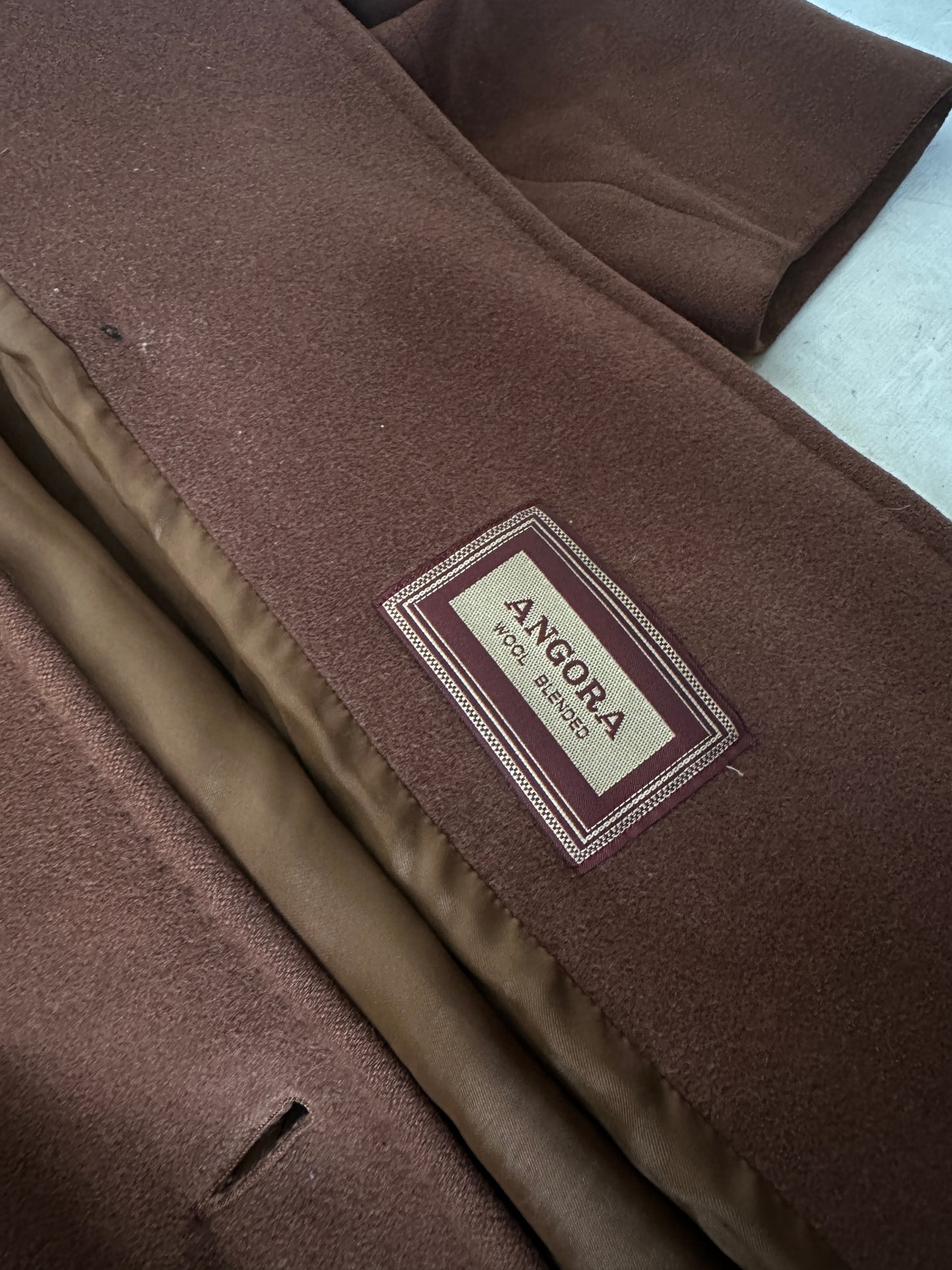 Chocolate wool and angora coat