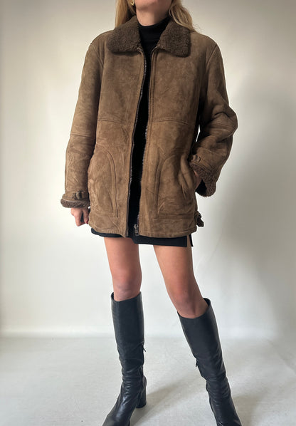 Chocolate bomber Shearling