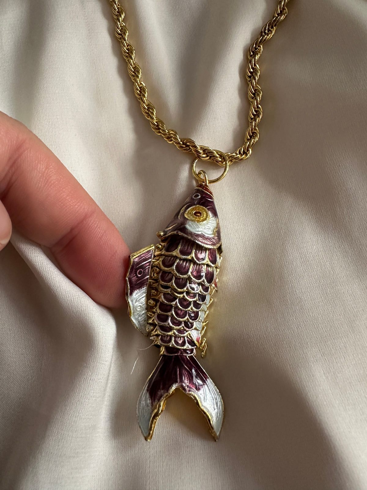 Collana con pesce cloisonnè - maxi
