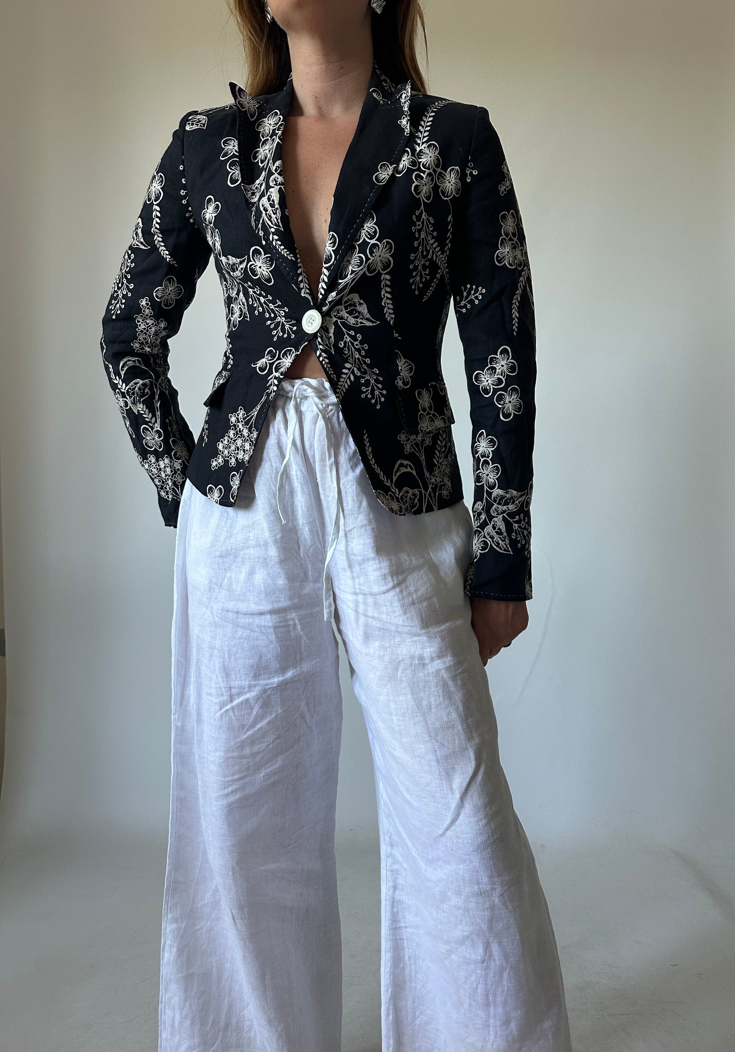 Blazer in puro lino pret-a-porter