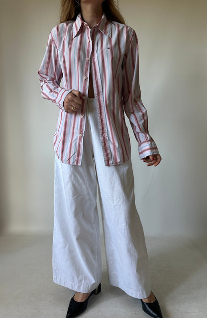 tOMMY HILFIGER pink striped shirt