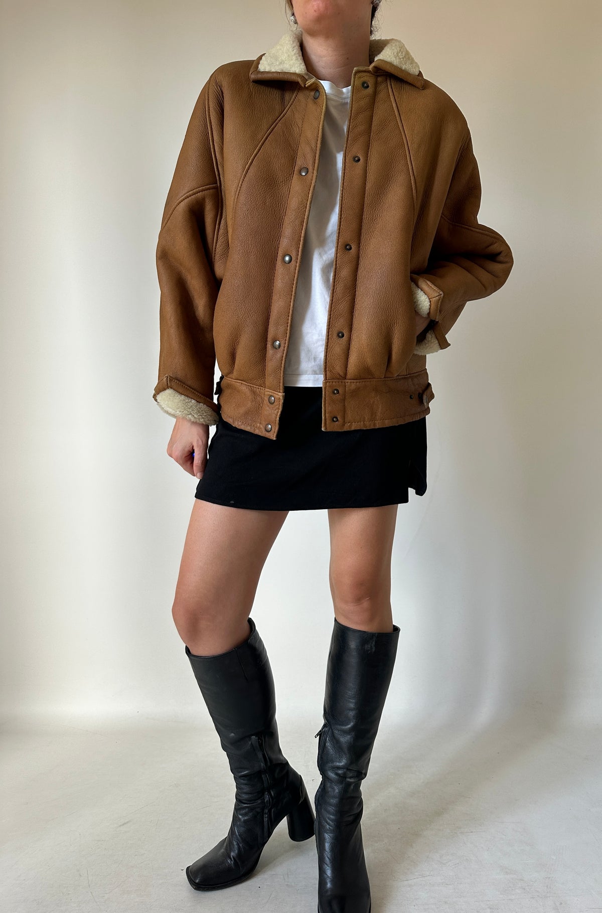 Petite bomber Shearling