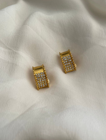 Orecchini mini cerchio con brillanti