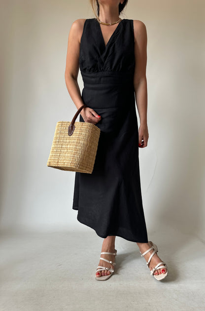 Beautiful black linen dress