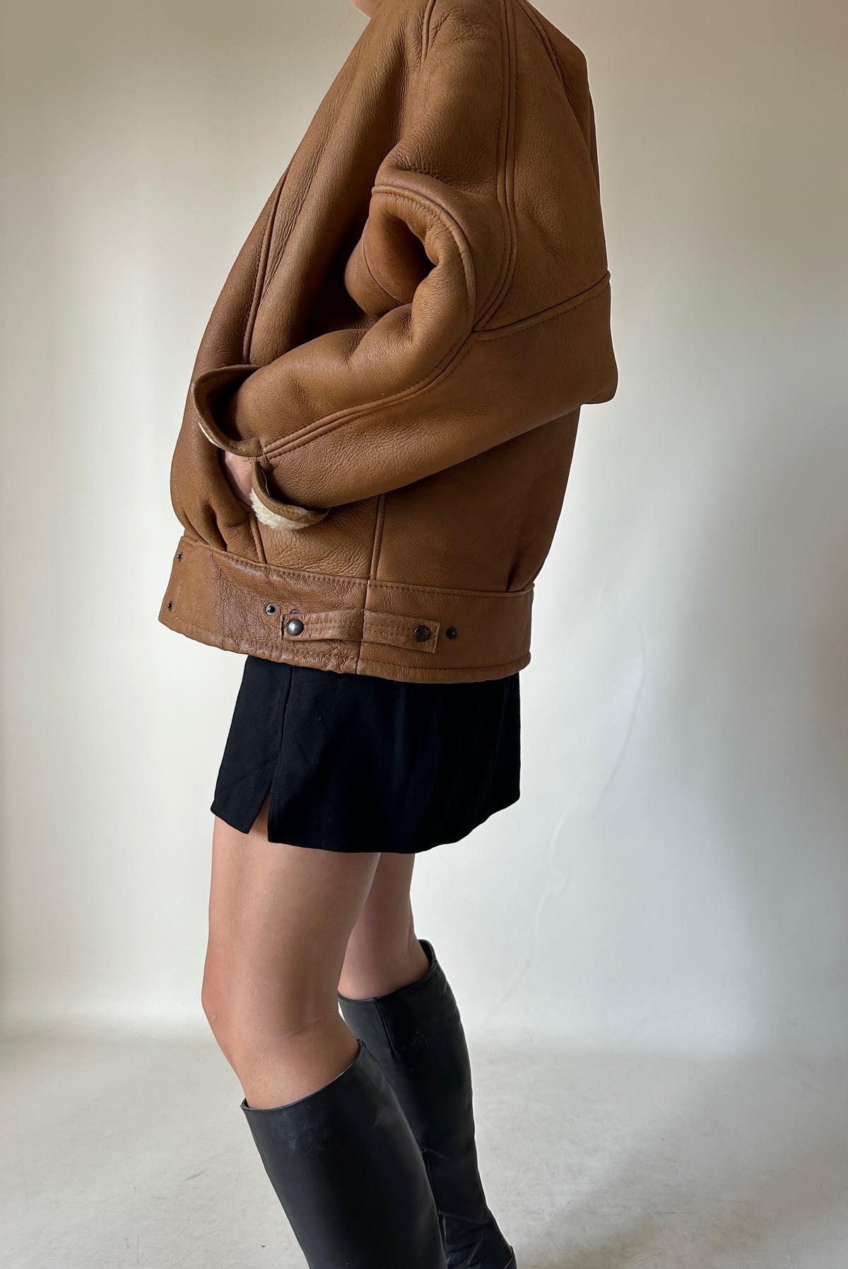 Petite bomber Shearling