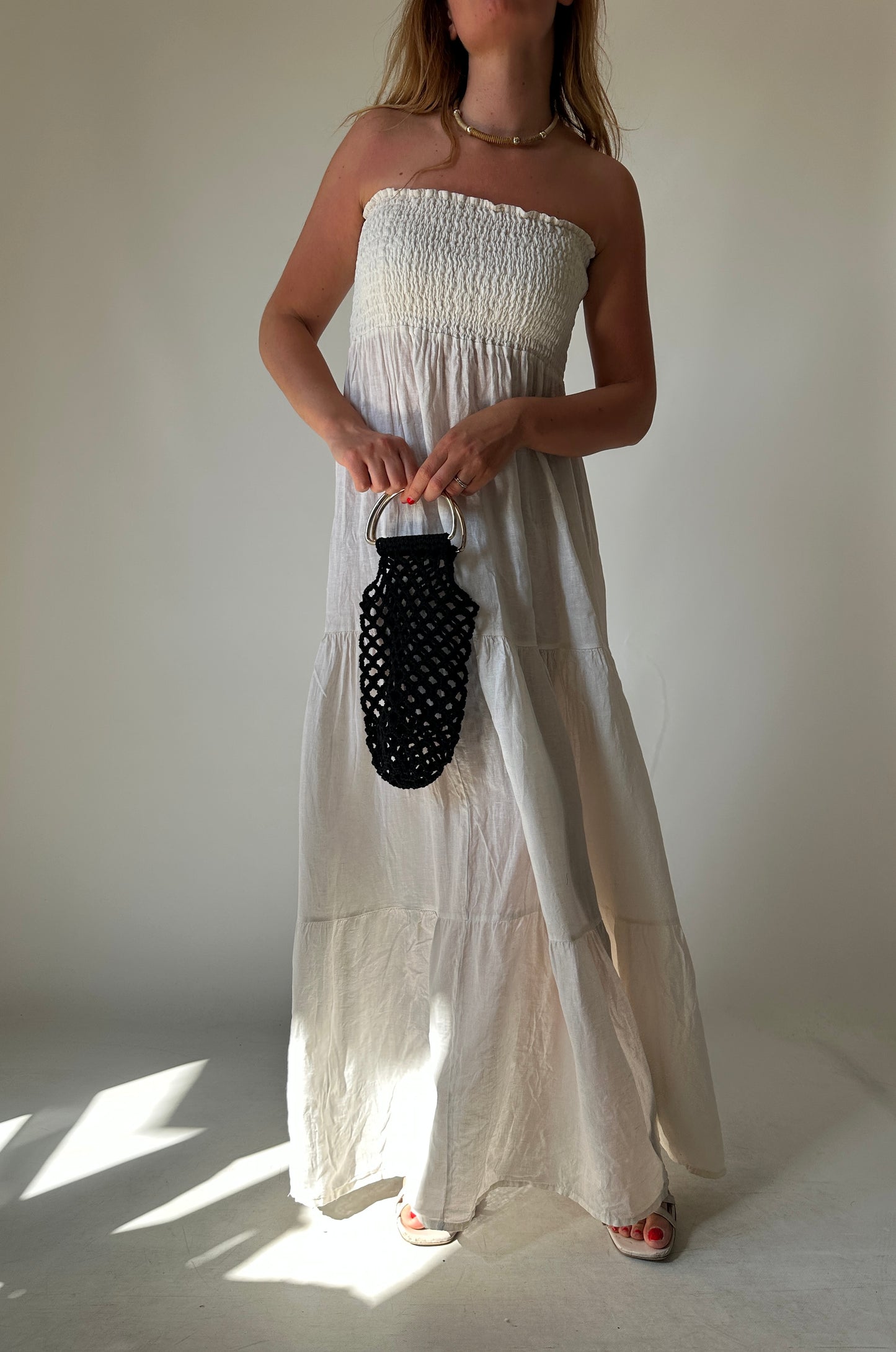 Long 100% linen dress