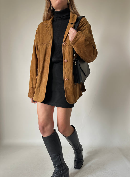 Essential camel suede jacket