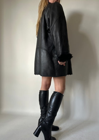 Beautiful black Shearling
