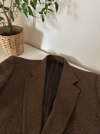 Chocolate wool petite blazer