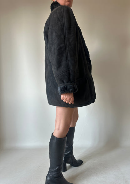 Passpartour black Shearling