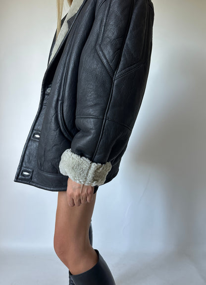 Unique black Shearling
