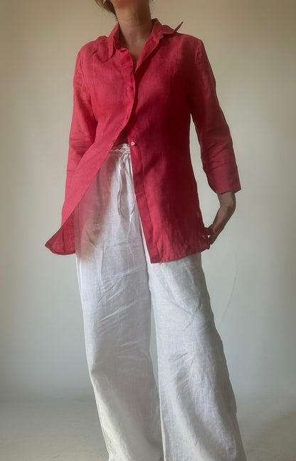 Strawberry 100% linen shirt