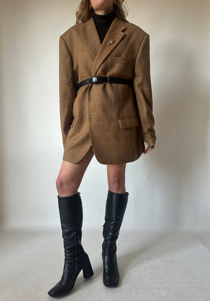 Oversize camel wool blazer