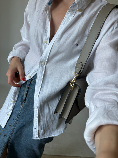 TOMMY HILFIGER linen white shirt
