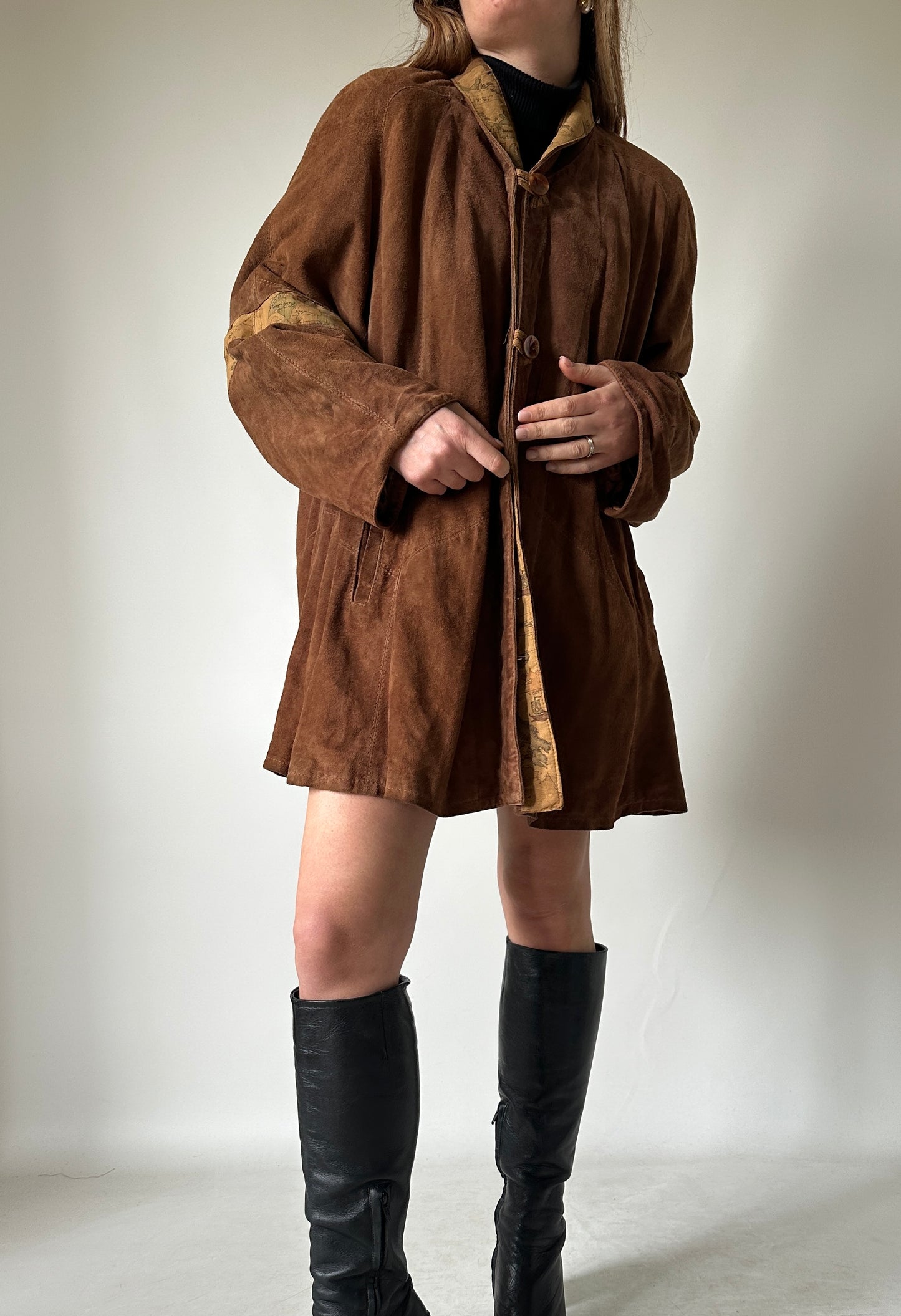 Alviero Martini real suede brown jacket