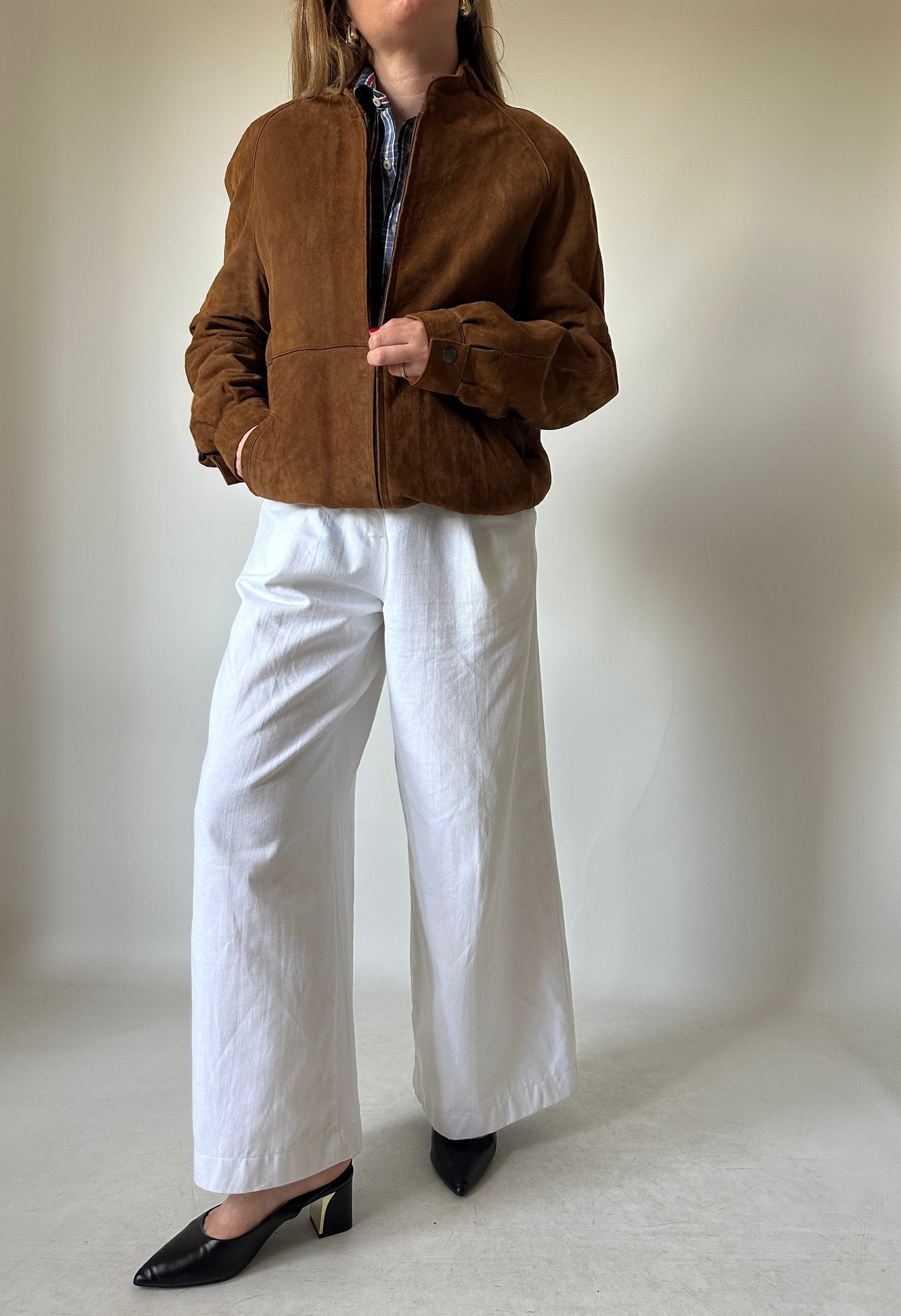 Iconic suede brown bomber