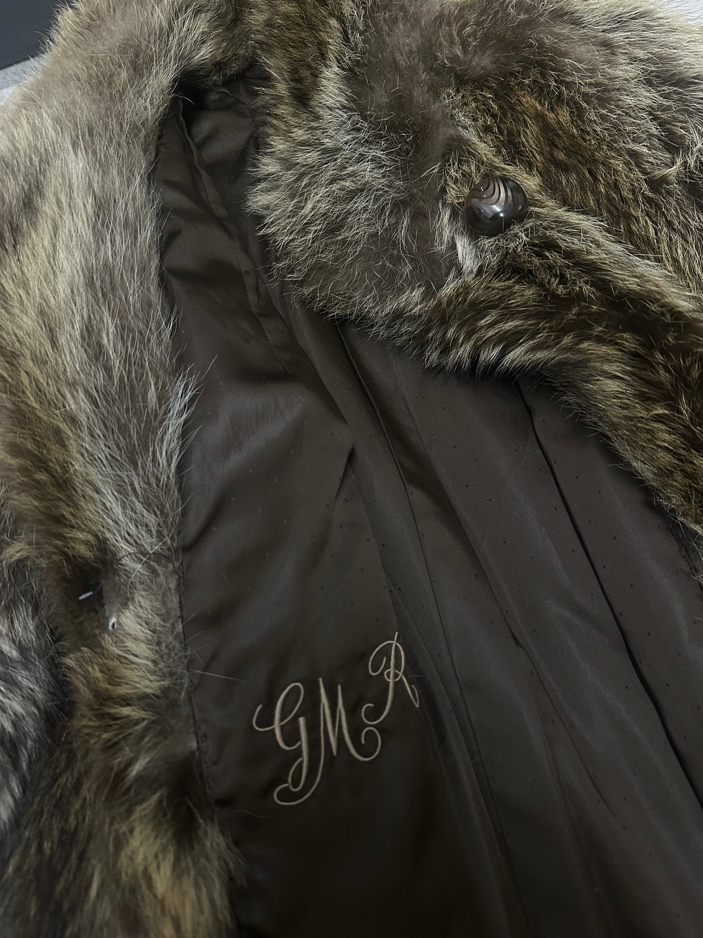 Silver real fox fur