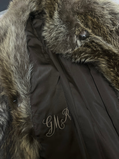Silver real fox fur