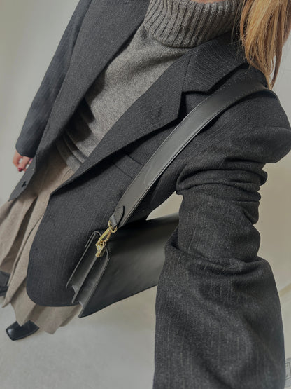 Precious wool pinstriped blazer
